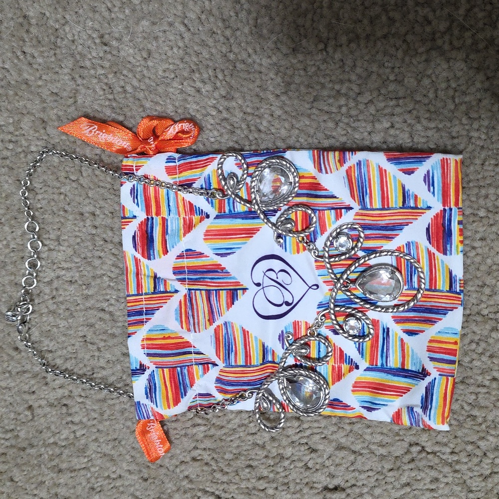 Authentic Brighton'' McKinney Bib” Swarovski Crystal Statement Necklace